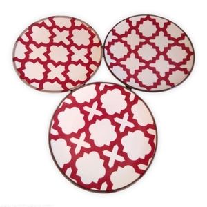 Red/White Unique Design Plates